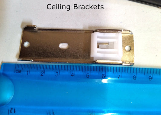 Pair of Ceiling Brackets for DIY Smart Curtain Tracks